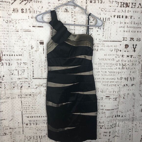 Betsy & Adam One Shoulder Dress - Picture 1 of 6